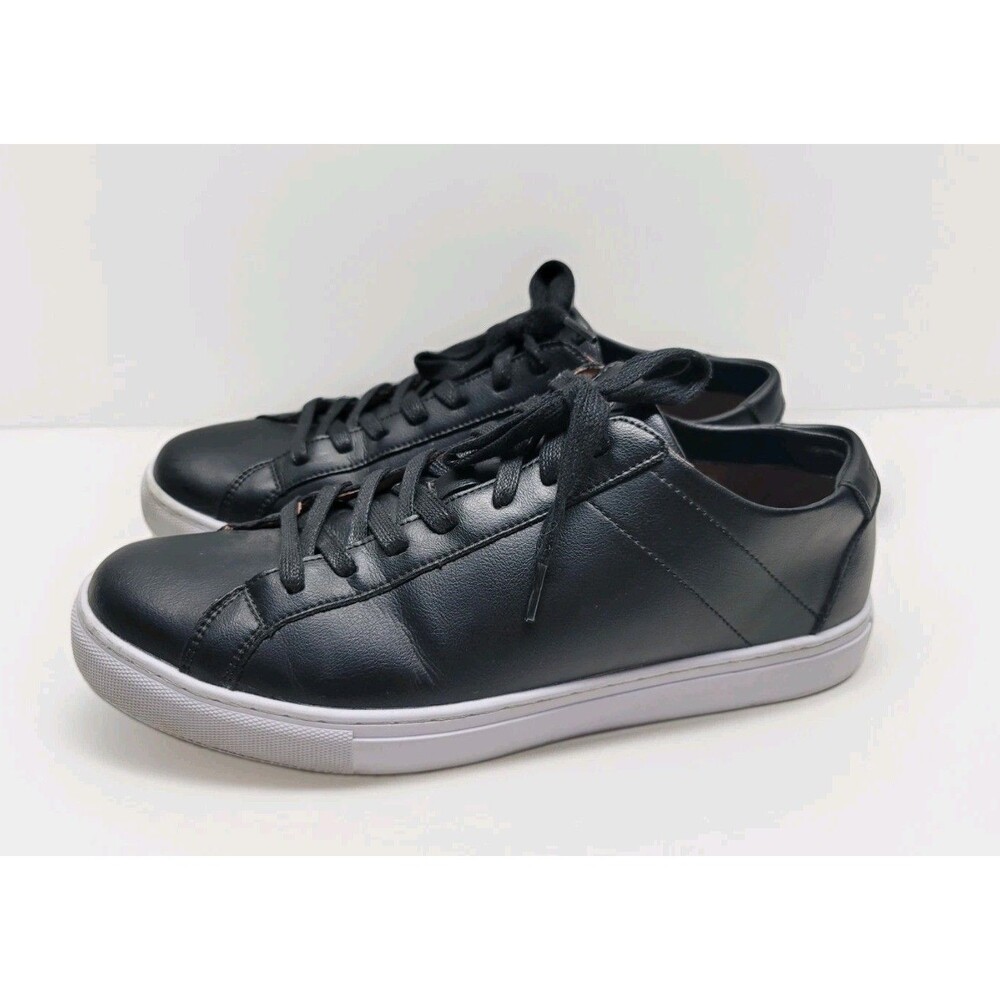 BYLT Basics Everyday Shoes Men's 11.5 Black Leather Low Top Minimalist Sneakers